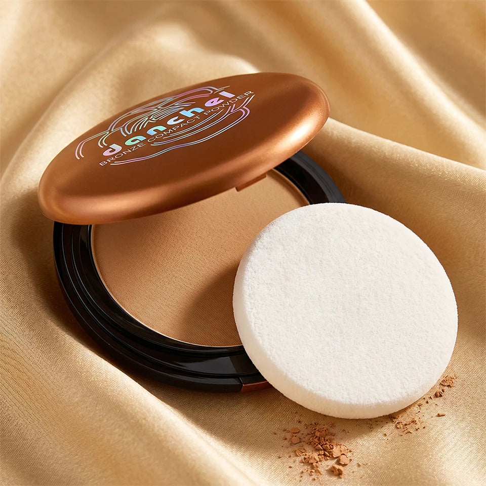 Matte Bronze Compact Powder for Flawless Buildable Coverage - 18