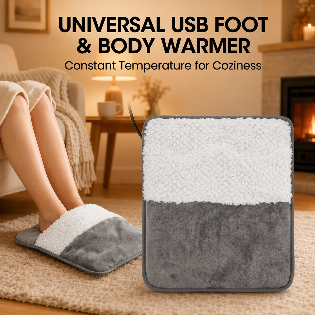 USB Electric Foot Warmer with Constant Temperature Heating