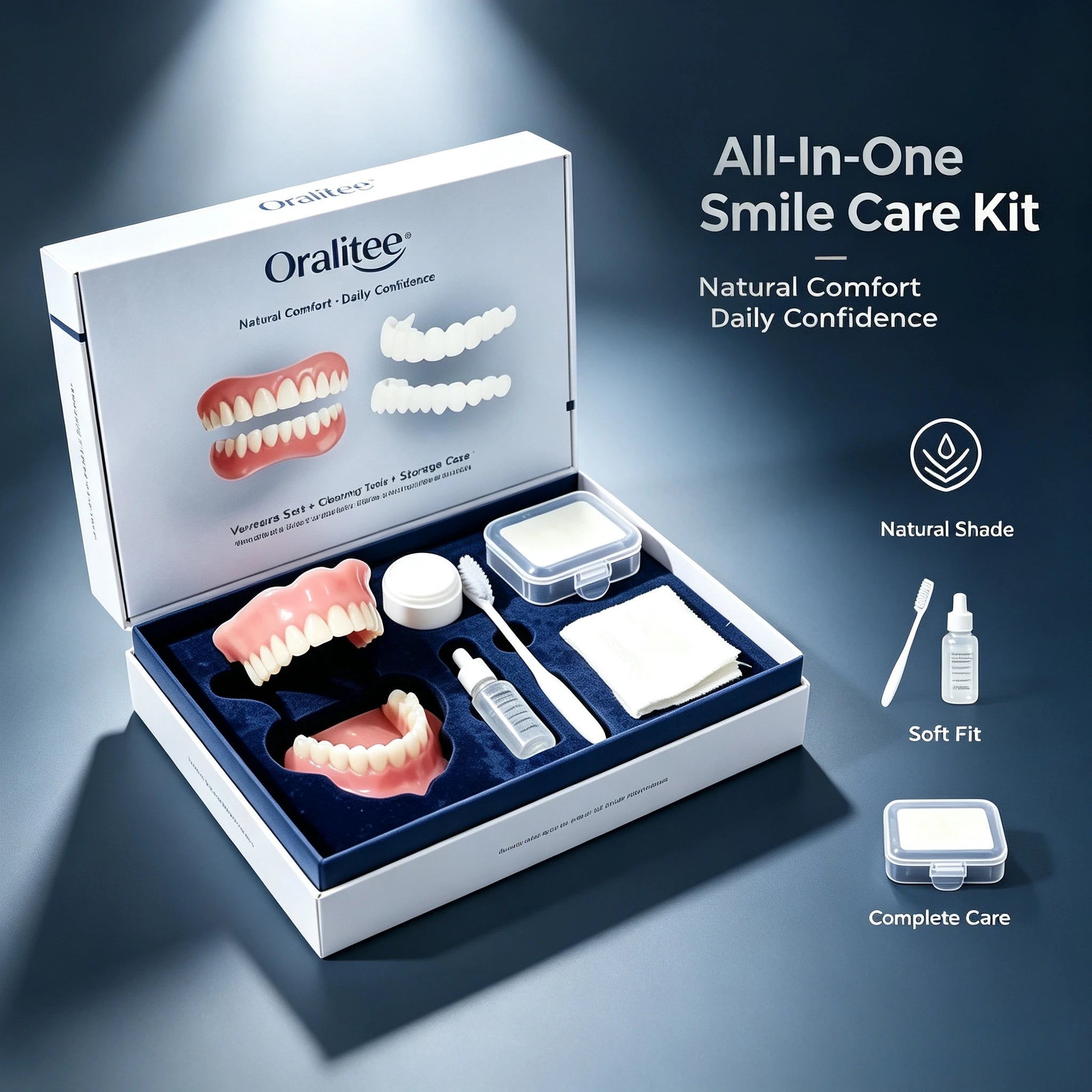 Adjustable False Teeth Kit for a Natural Smile - 1