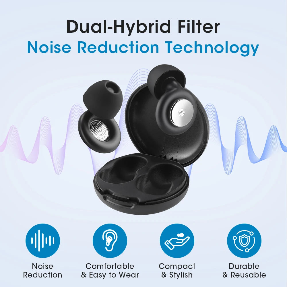 Noise Canceling Sleep Earplugs with Storage Case