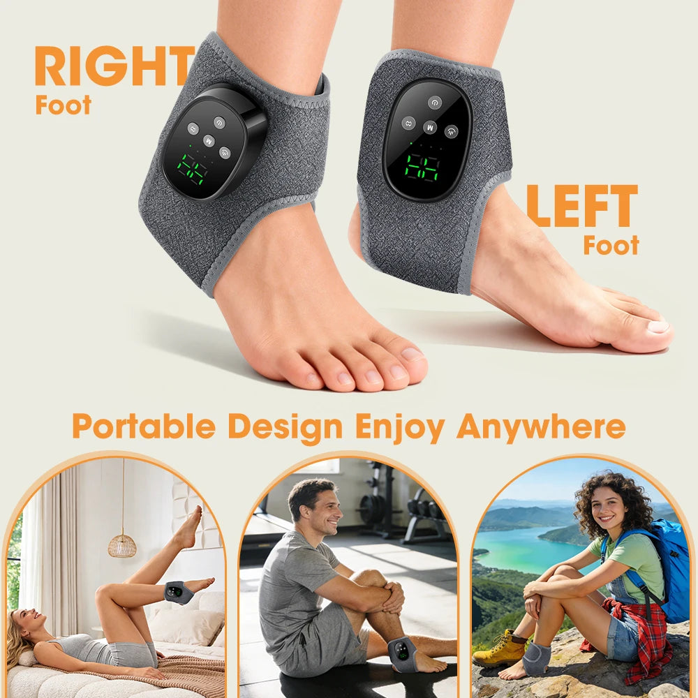 Wireless Ankle Massager with Heat and Vibration for Deep Relaxation - 14