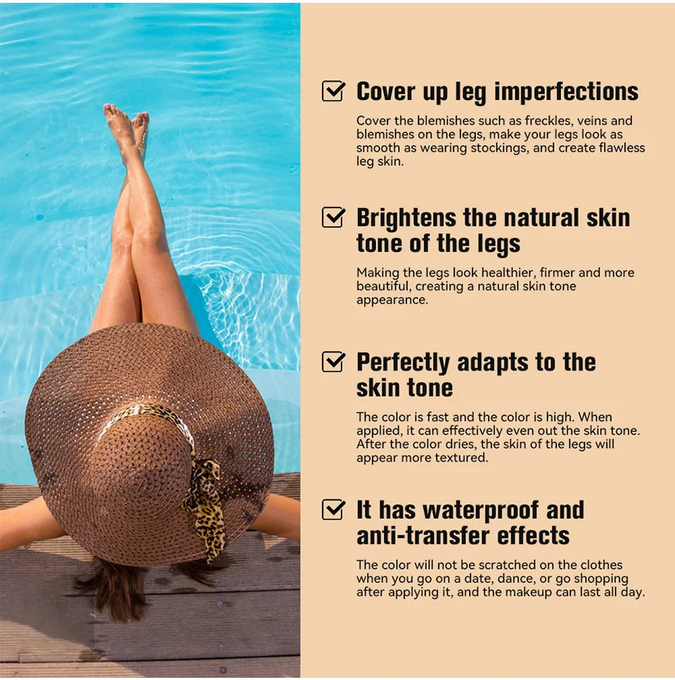 Leg Makeup Foundation Cream Waterproof Coverage