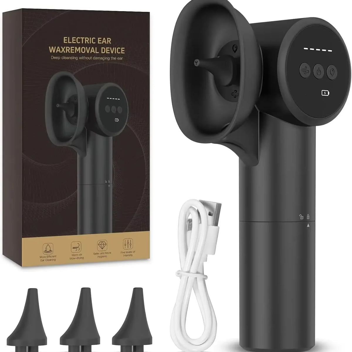 Electric Ear Wax Removal Kit with Adjustable Pressure Settings