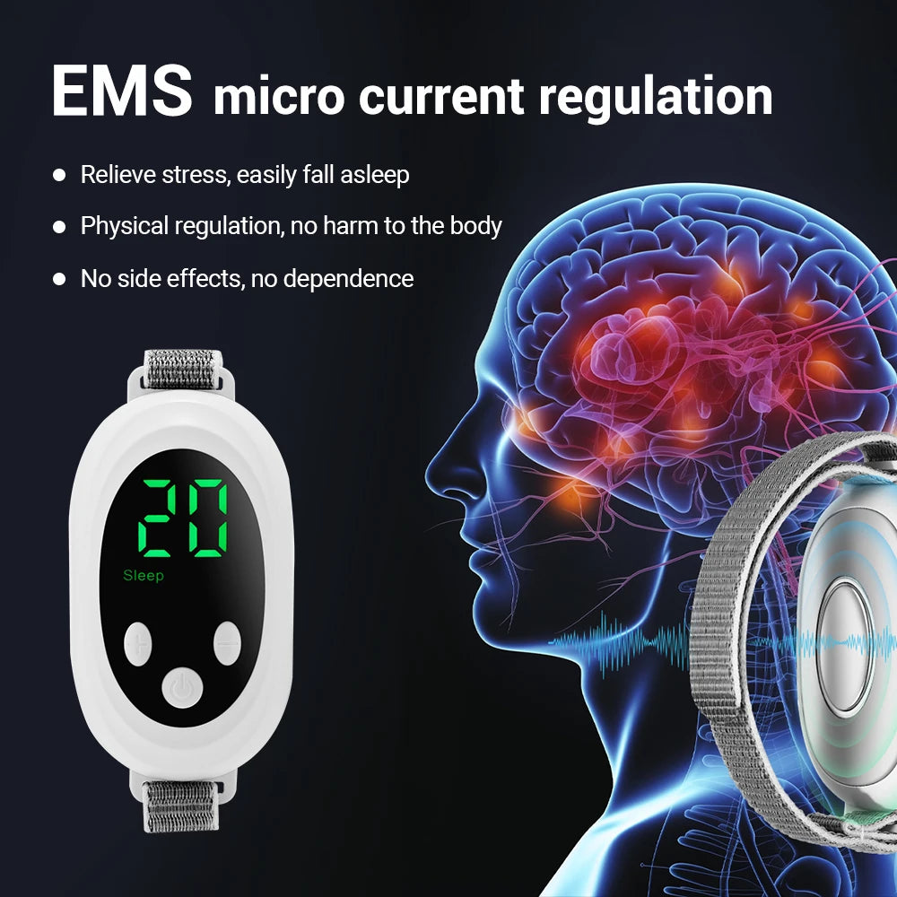 Handheld Sleep Aid Device with Adjustable Microcurrent Therapy