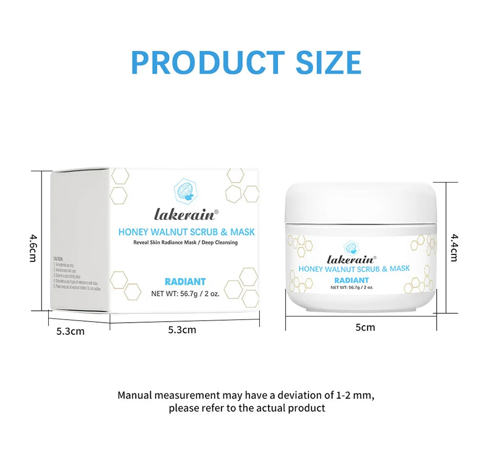 Honey Walnut Facial Scrub and Mask for Radiant Skin