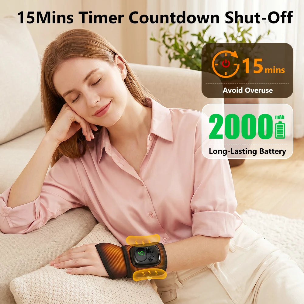 Cordless Wrist Massager with Heat and Air Compression - 6