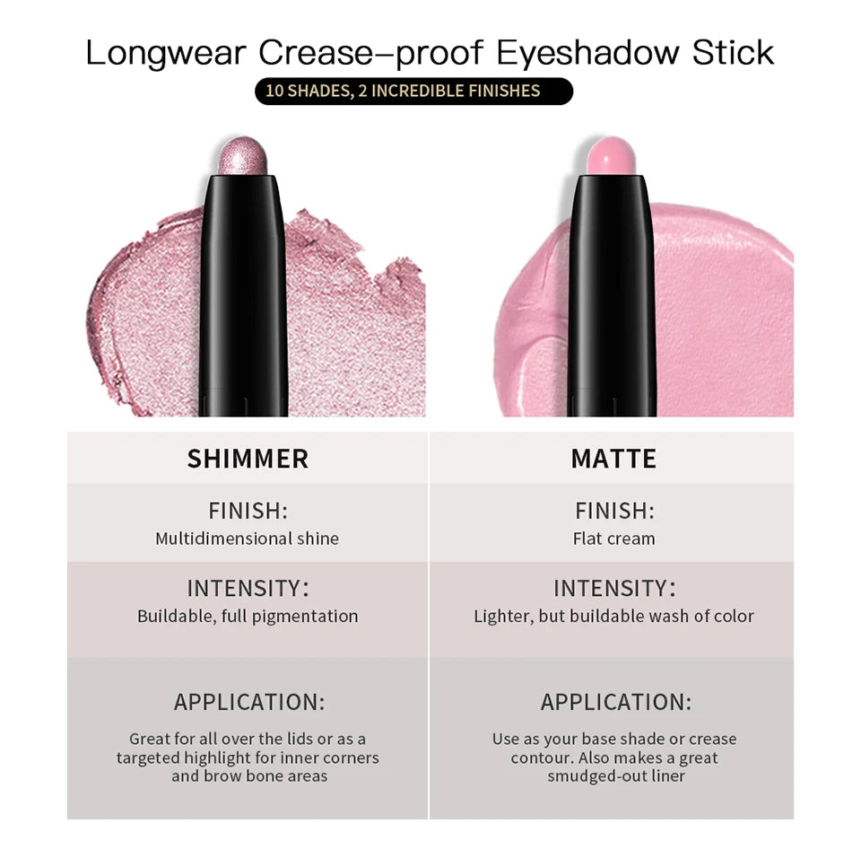 Longwear Eyeshadow Stick Waterproof and Smudge Proof - 12