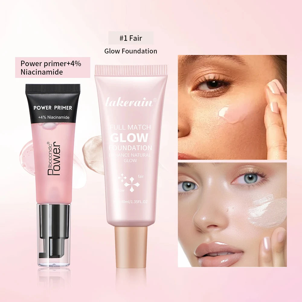 Makeup Primer and Glow Foundation Set for Radiant Skin - 9