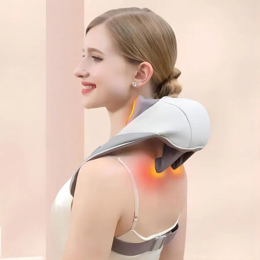 Wireless Neck and Shoulder Massager with Deep Tissue Heat