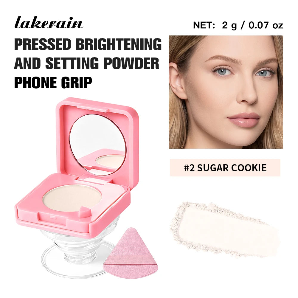Pressed Face Powder with Phone Grip for Matte Finish