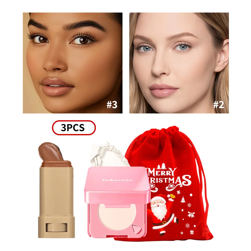 Foundation and Powder Makeup Set with Gift Bag