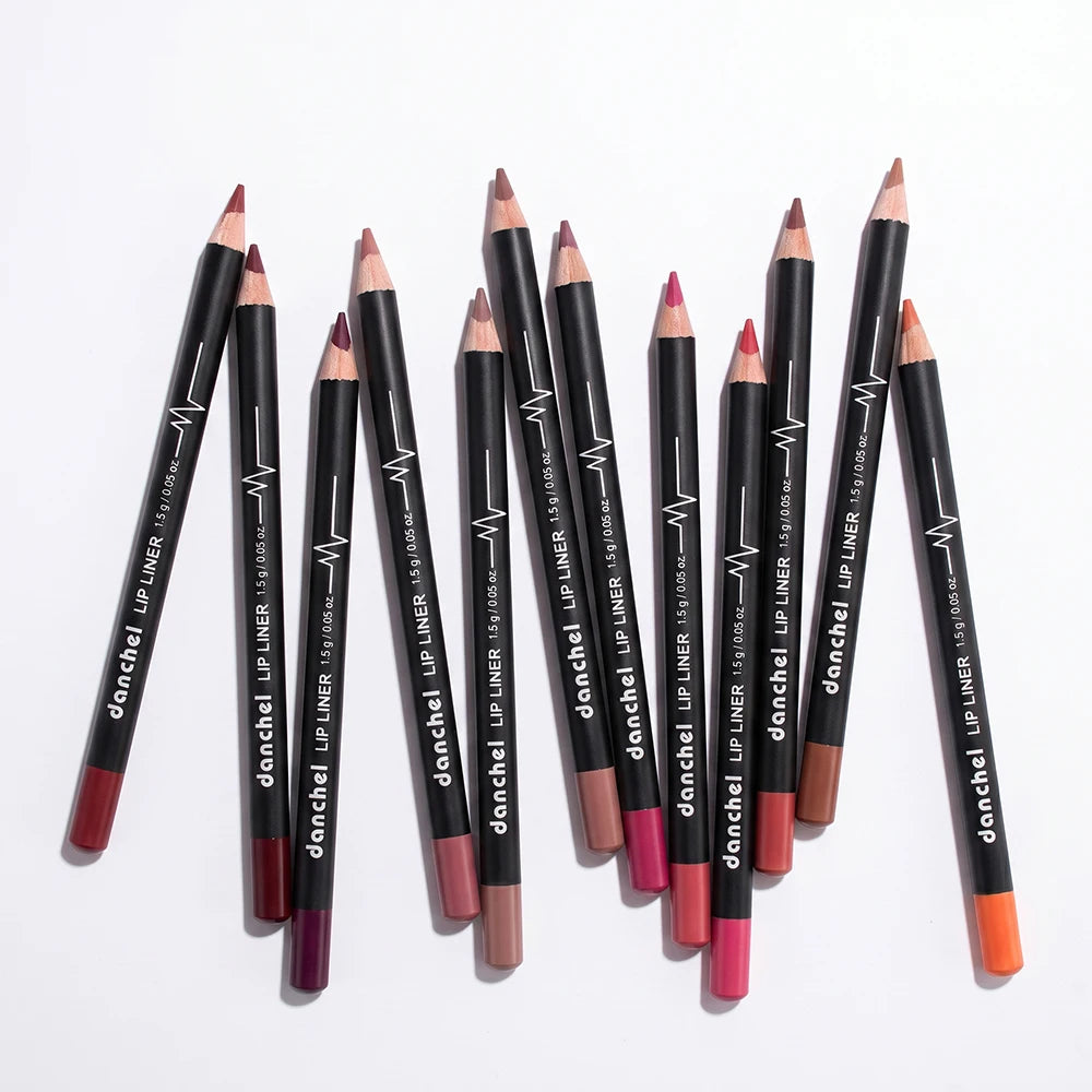 Semi-Matte Lip Liner Set Long-lasting Waterproof Color