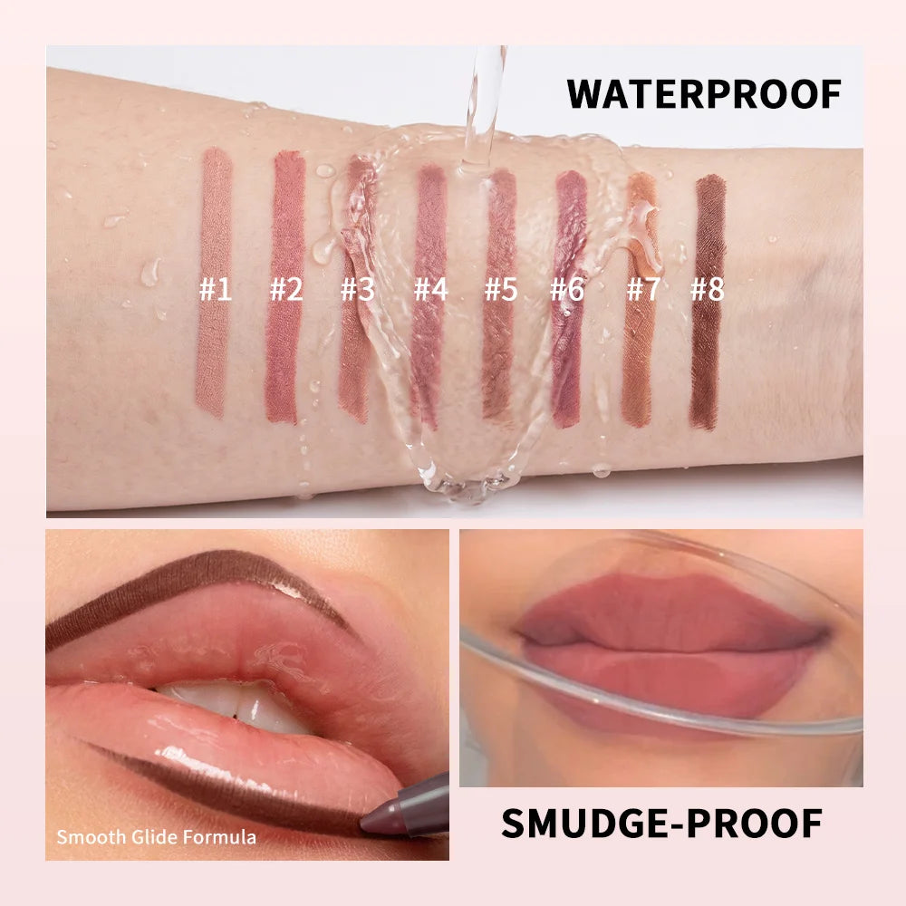 Stain Lip Liner Pencil Waterproof Long Lasting Matte - 6