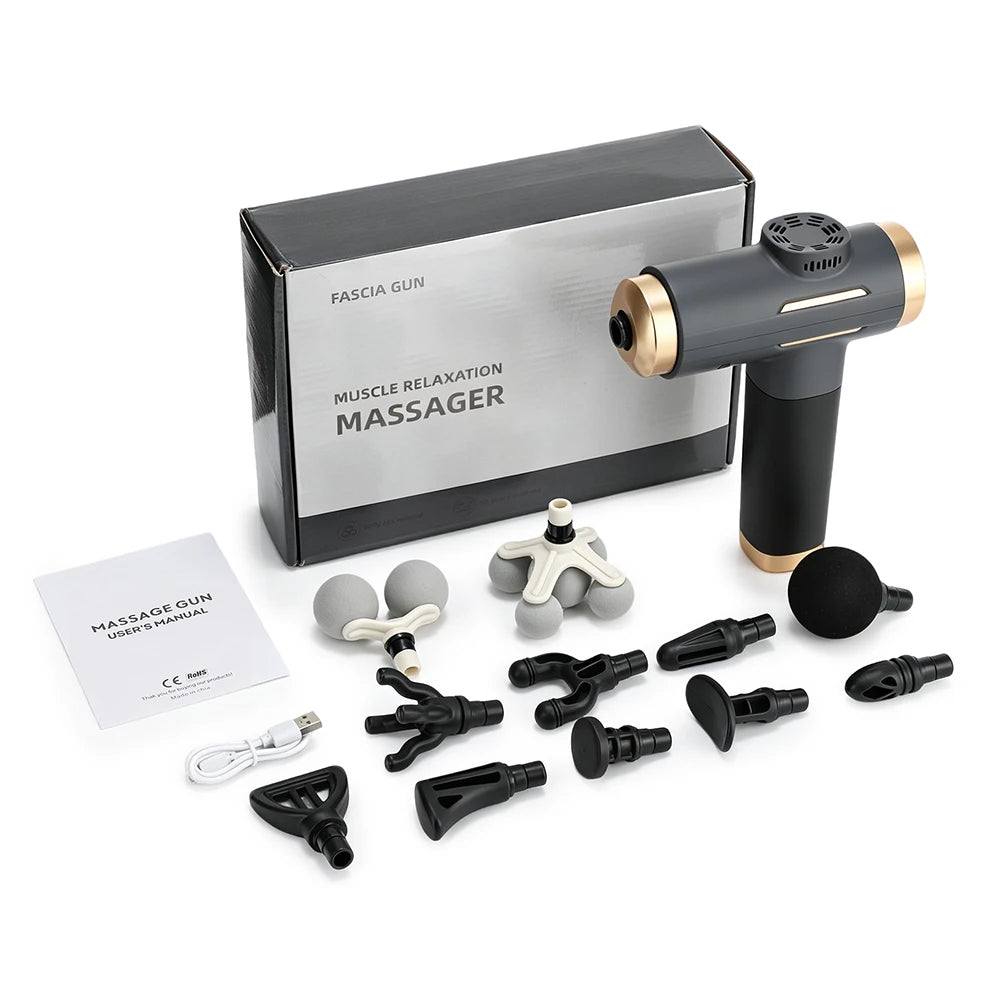 Portable Muscle Massage Gun with 11 Interchangeable Heads - 18