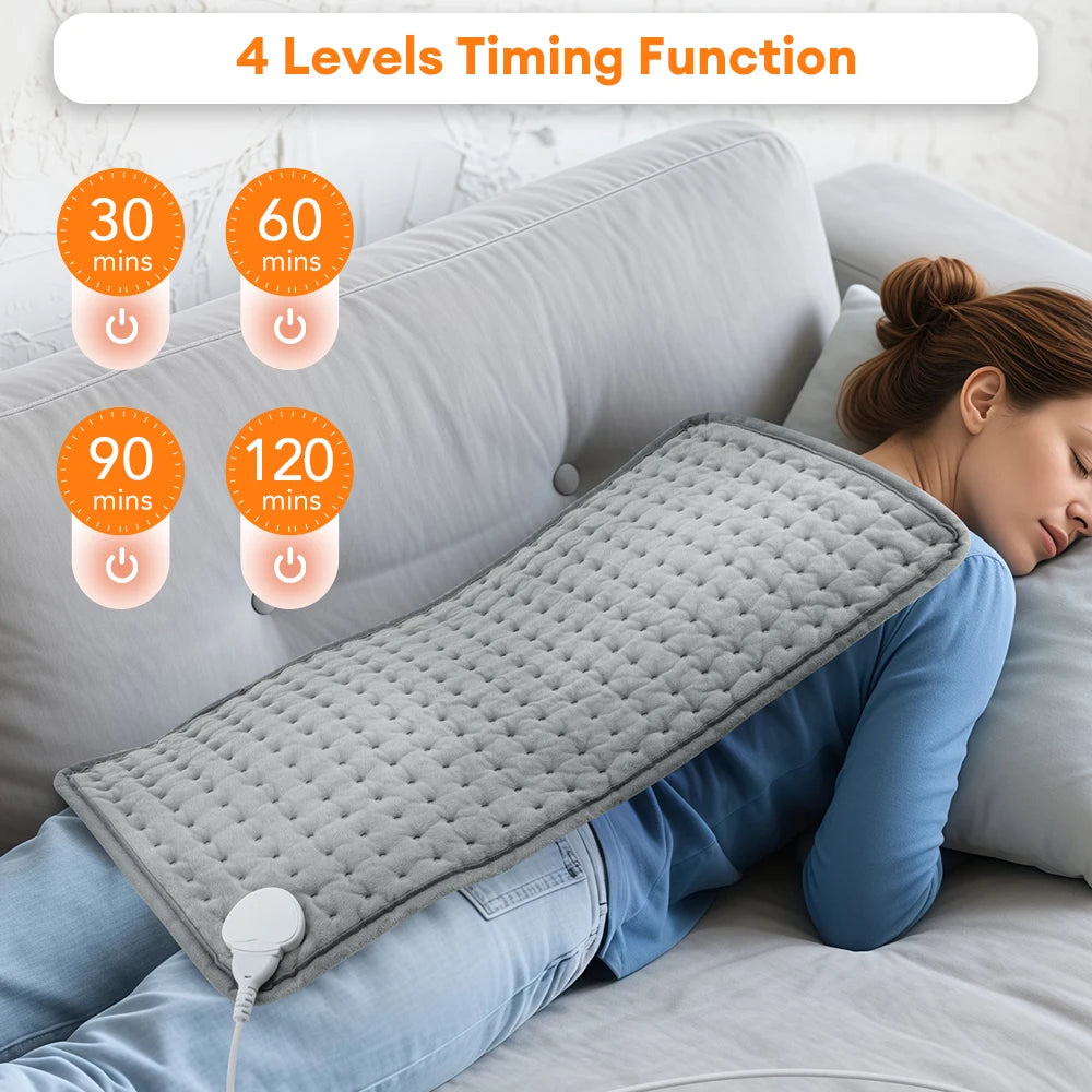 Electric Heating Pad for Muscle Relief with Timer