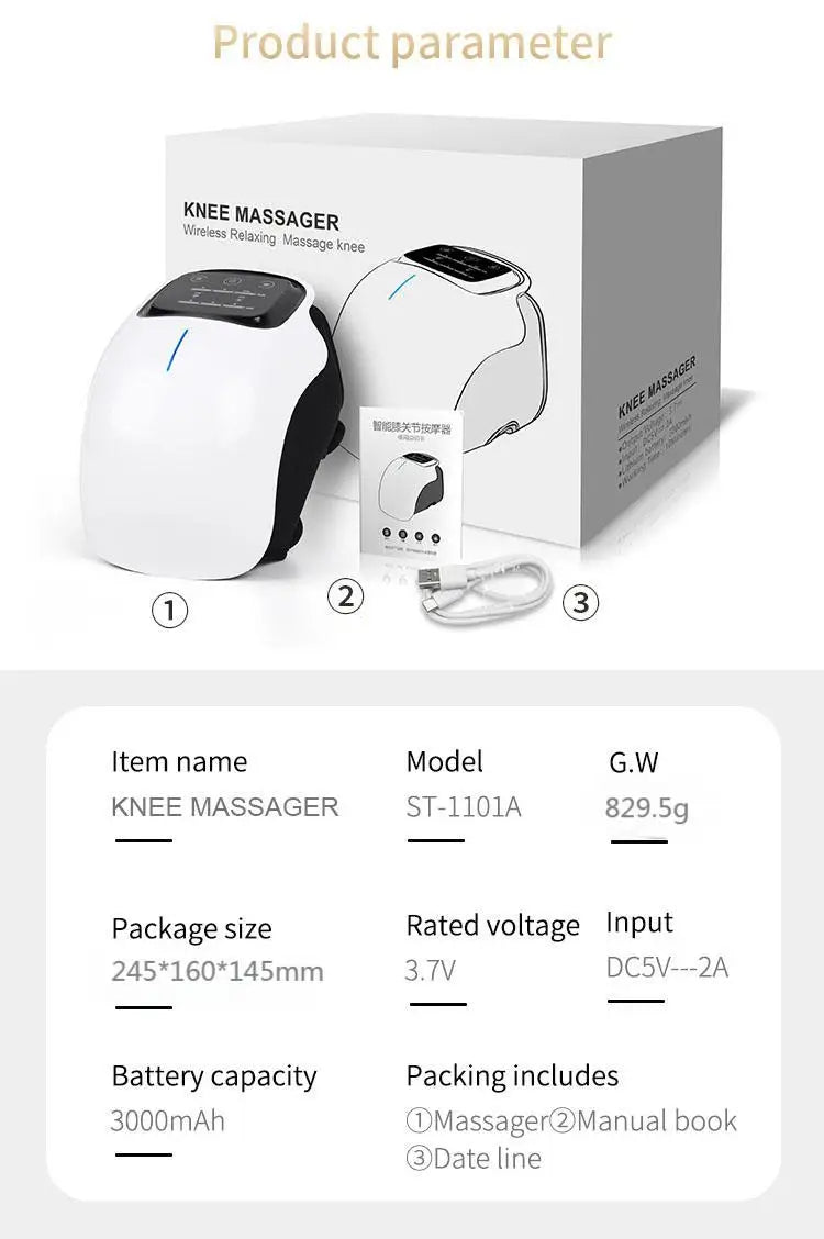 3 in 1 Knee Massager with Cordless Design