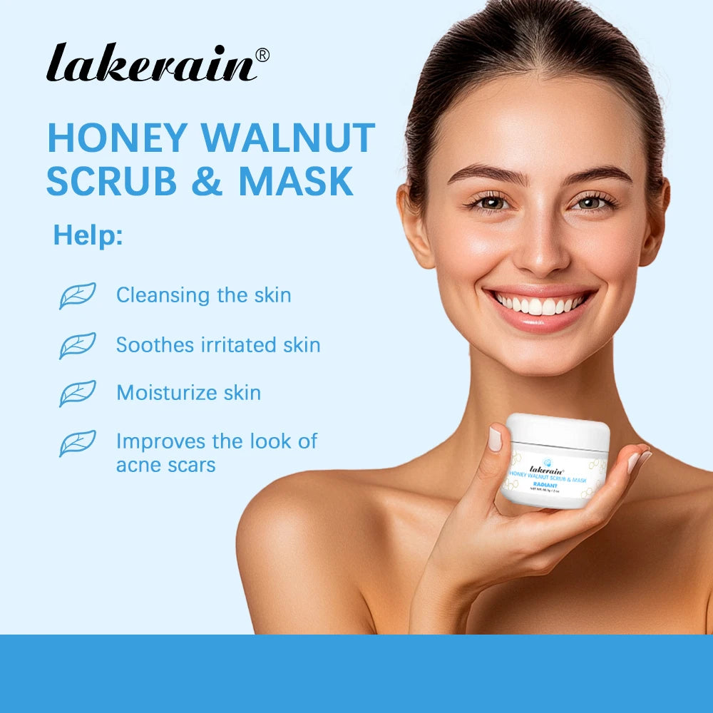 Honey Walnut Facial Scrub and Mask for Radiant Skin - 3