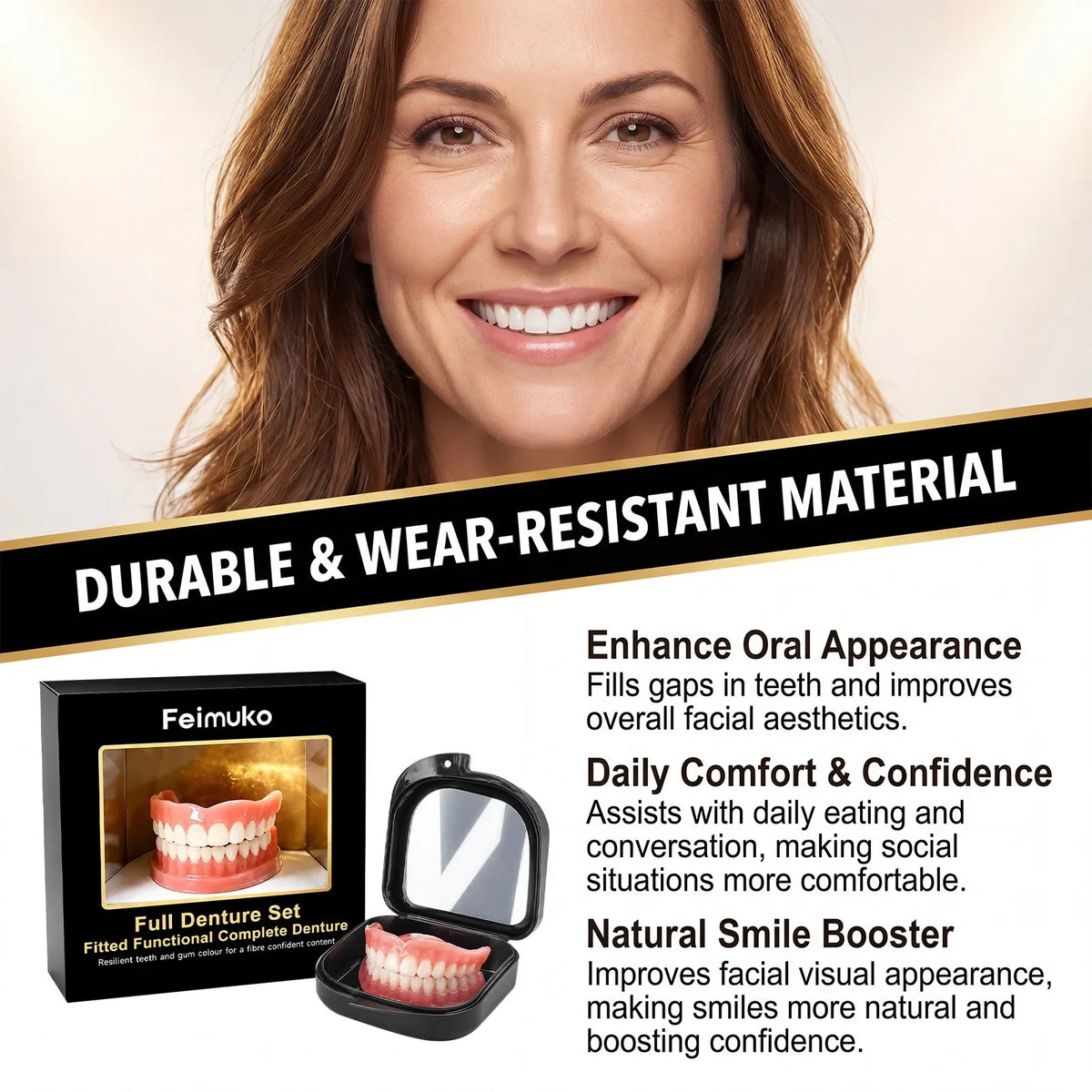 Silicone Denture Set for Natural Comfort