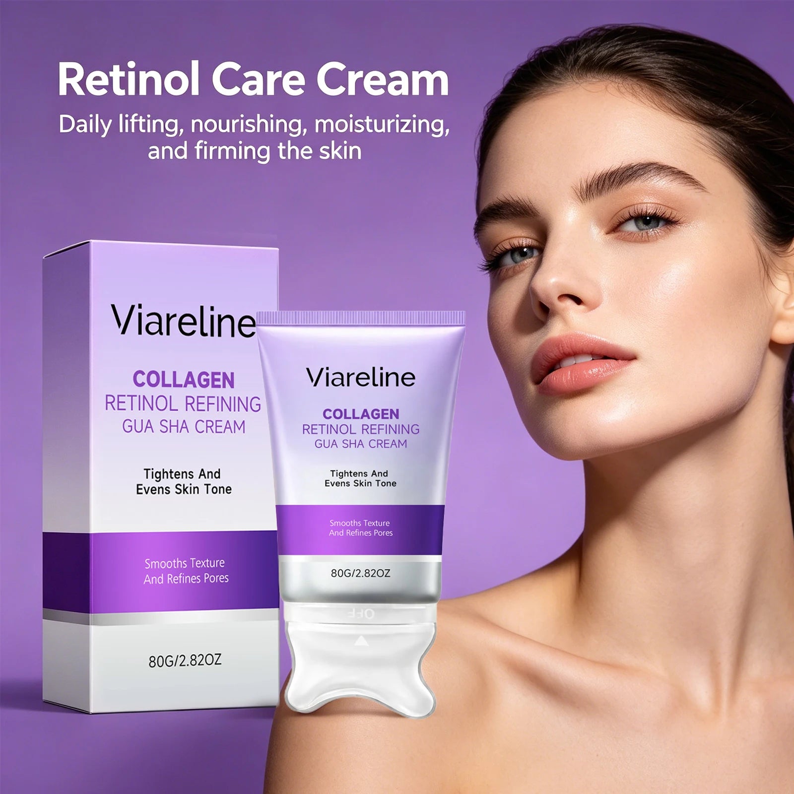 Collagen Retinol Gua Sha Cream for Facial Lifting and Moisturizing - 4