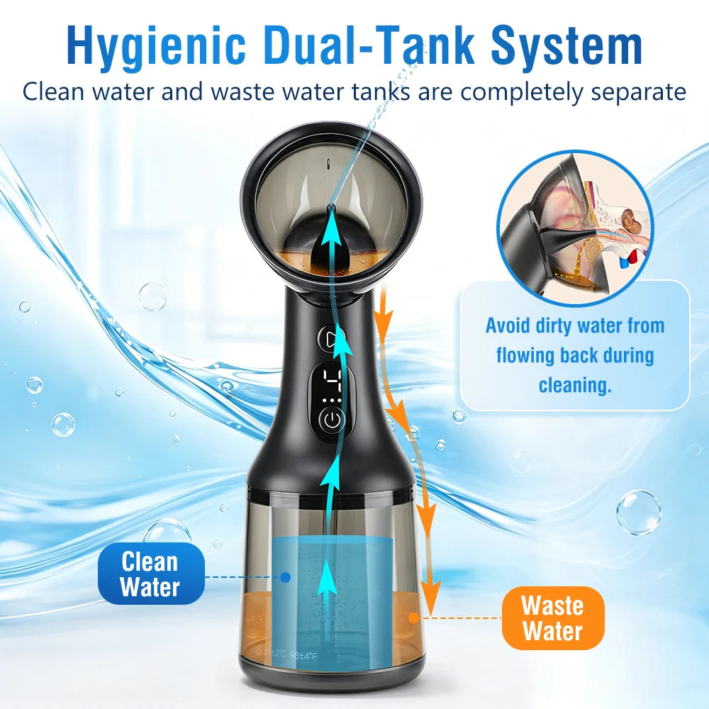 Electric Ear Wax Removal Tool with Dual Water Tank System
