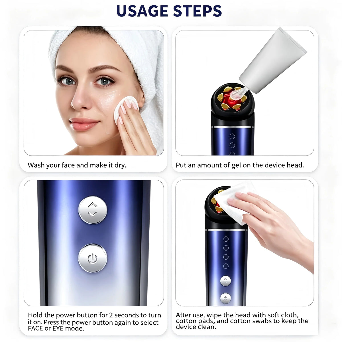 3 in 1 Facial Massager for Skin Rejuvenation and Lifting