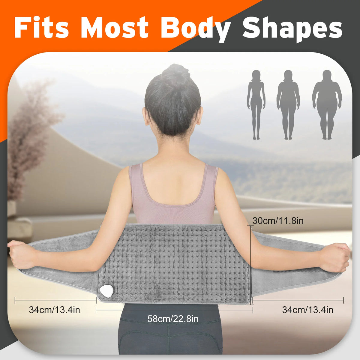 Electric Heating Waist Belt with Adjustable Temperature Control