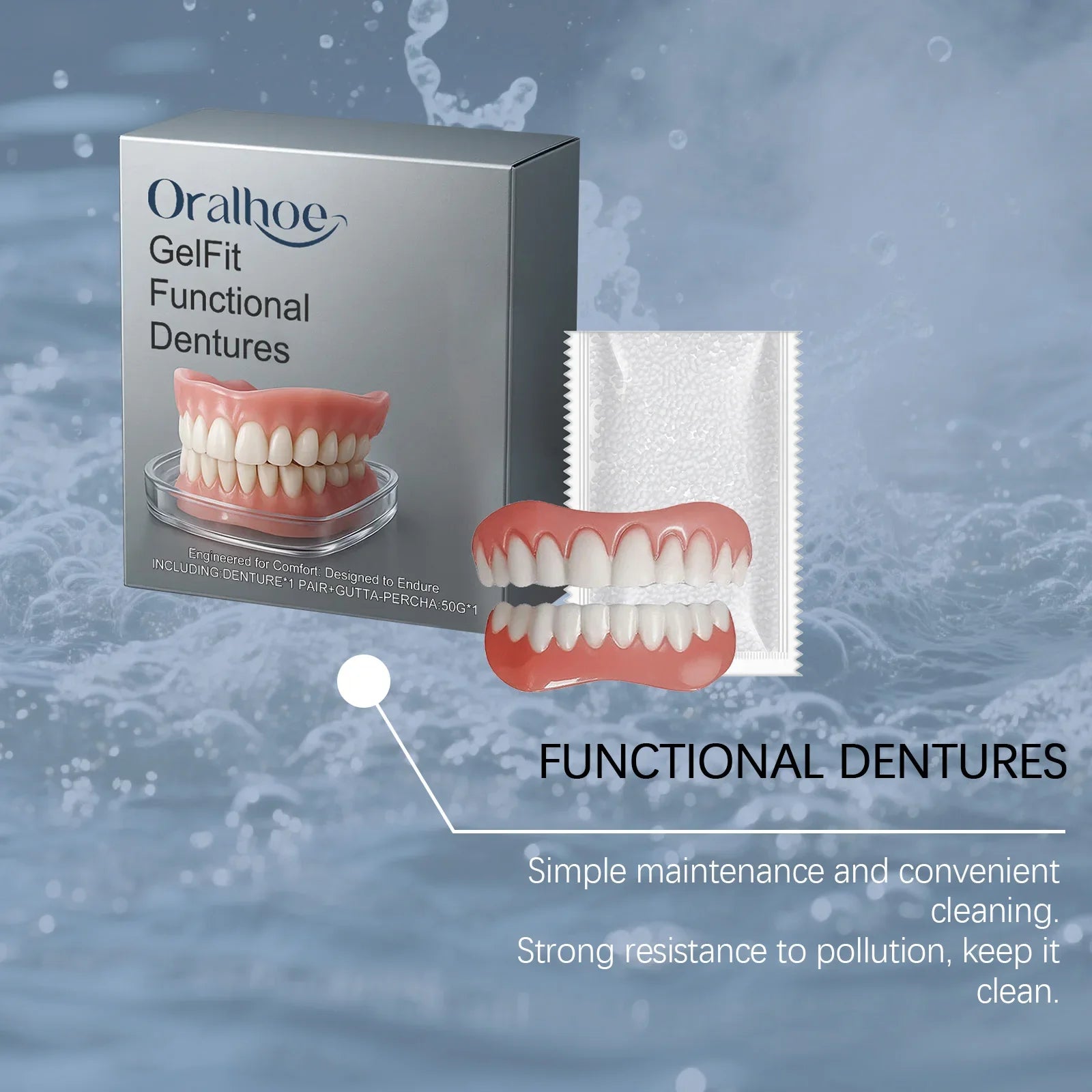 Temporary Denture Reliner Kit for a Natural Smile - 18