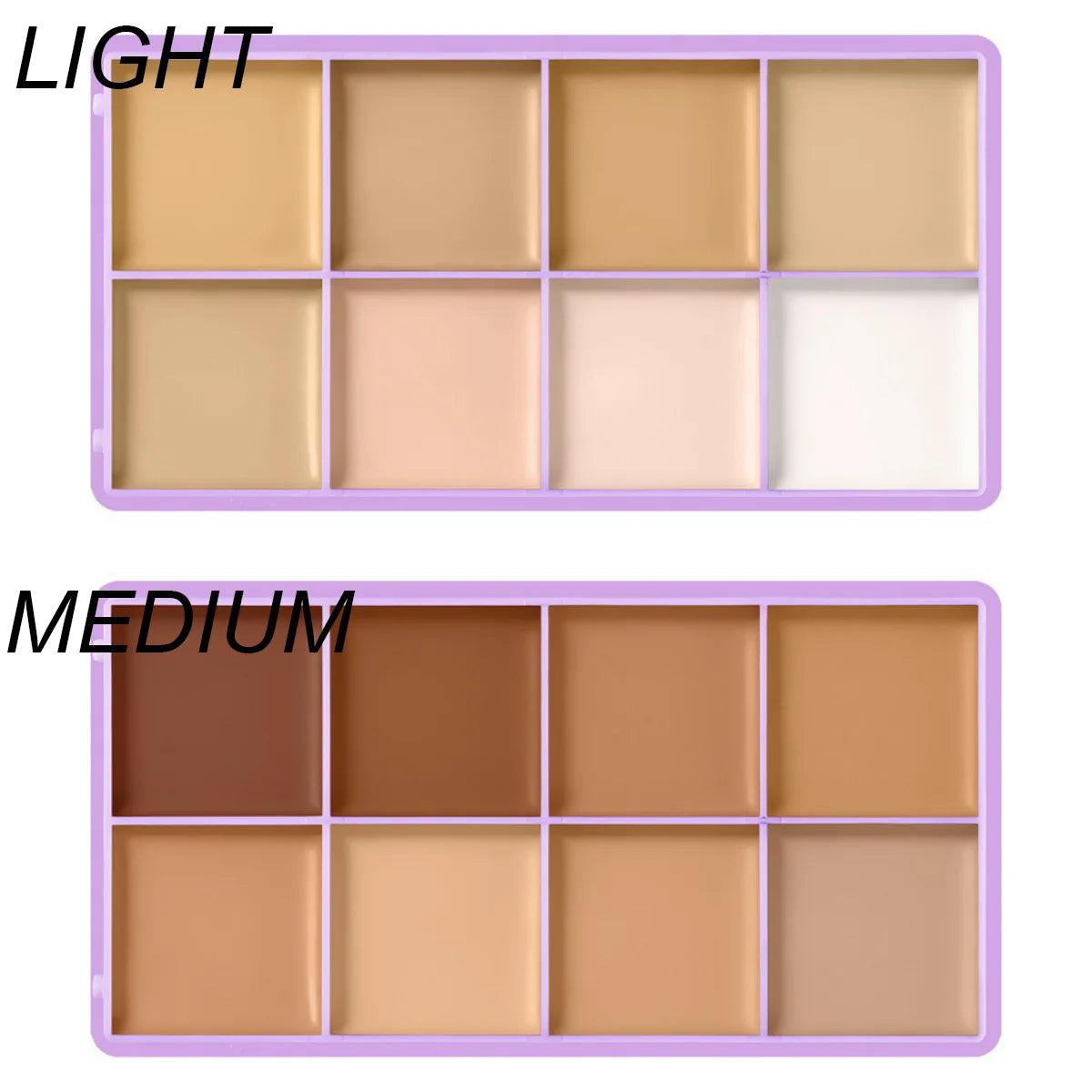 8 Shade Cream Concealer Palette for Full Coverage - 18