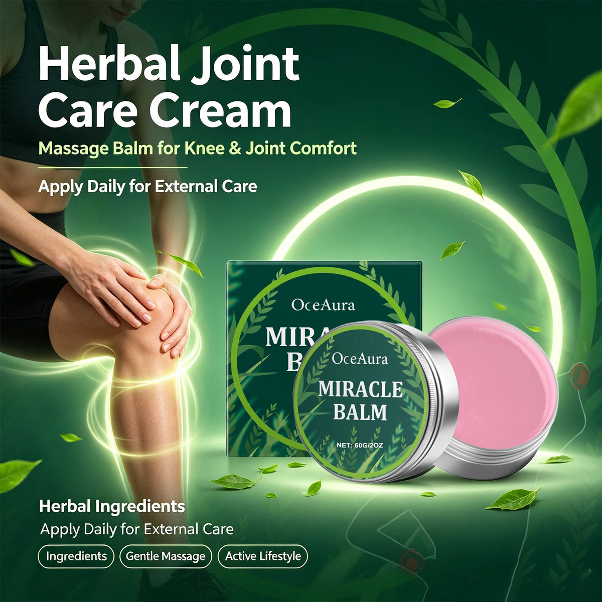 Herbal Body Massage Balm for Muscle and Joint Relief