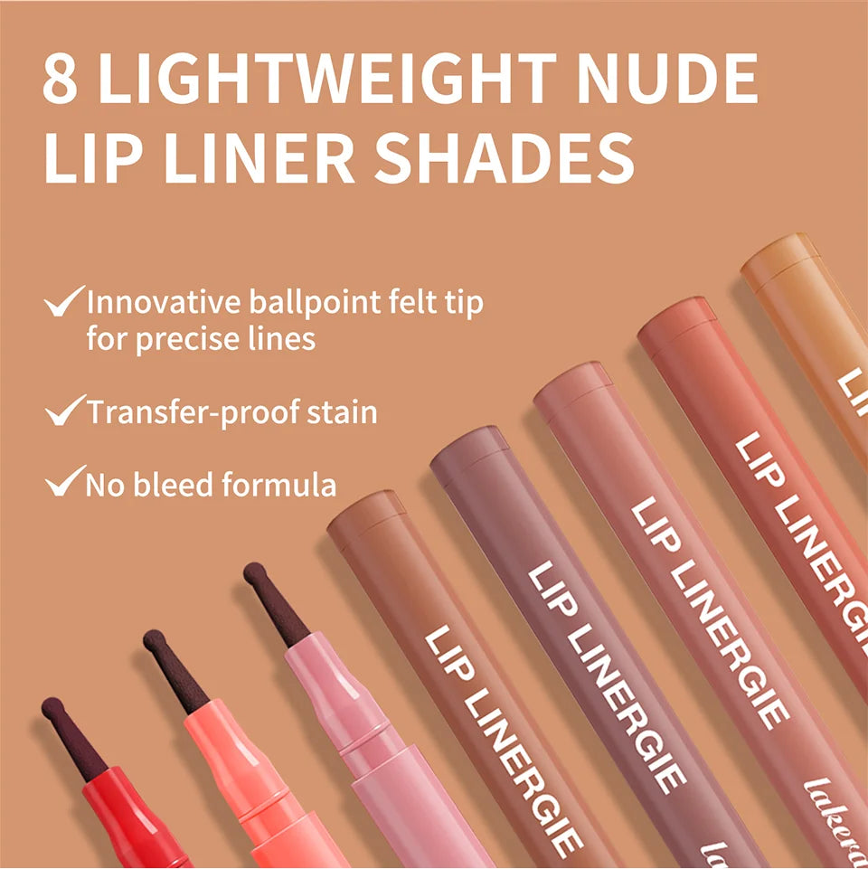 Lip Liner Pen with Precise Ballpoint Felt Tip - 8