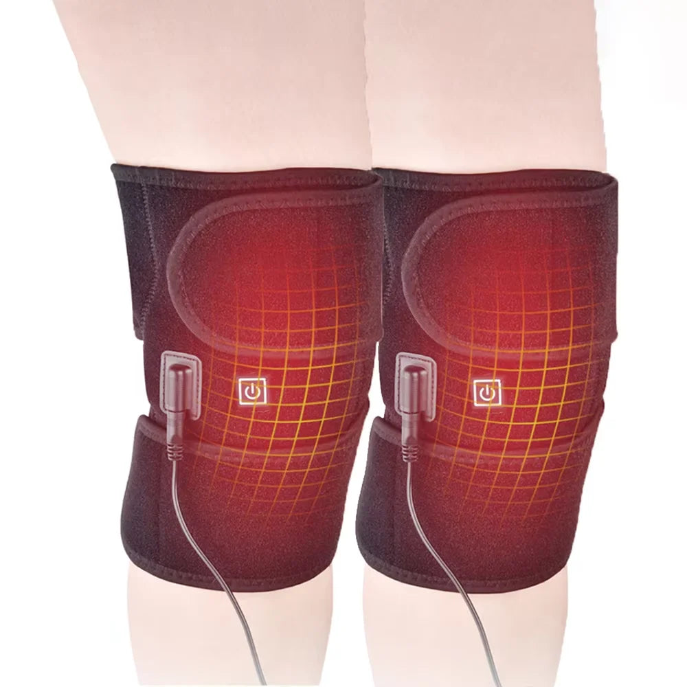 Electric Heated Knee Brace with 3 Adjustable Heat Settings - 12