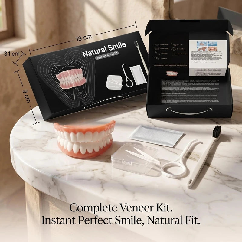 Complete Denture Set with Cleaning Kit and Storage Case