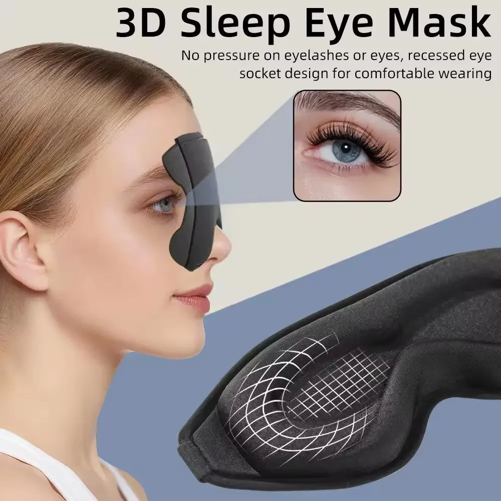 3D Memory Foam Sleep Mask with Light Blocking Design - 7
