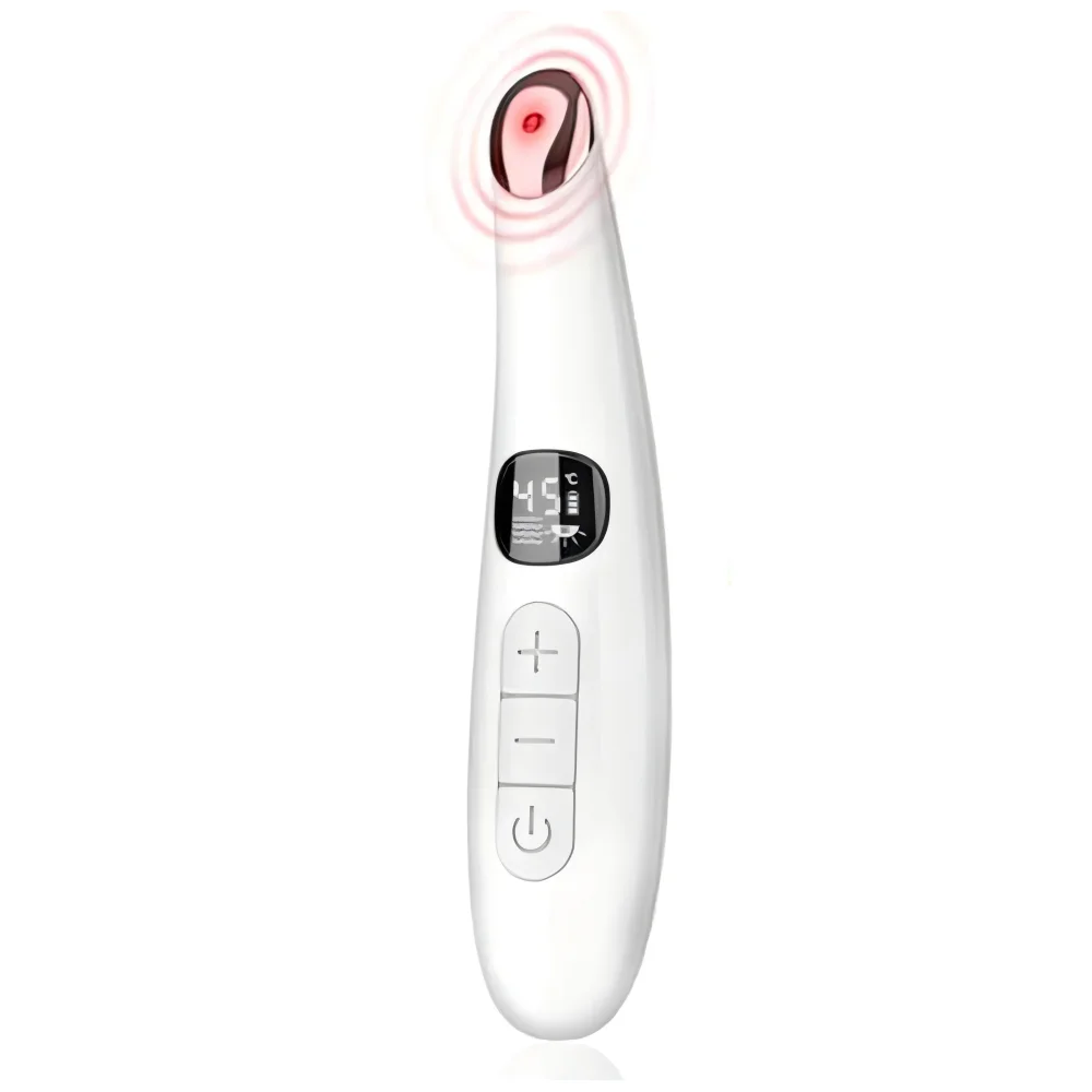 Eye Beauty Device with Heat and Vibration for Puffiness