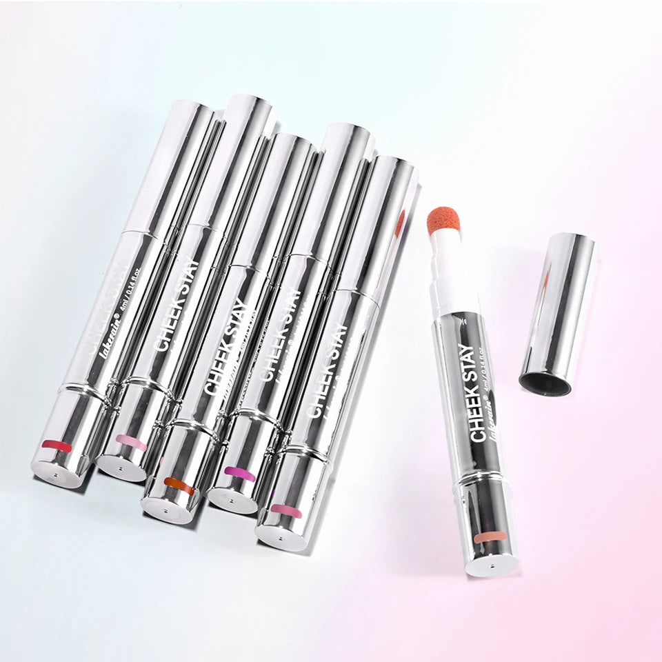 Liquid Blush Stick with Sponge Tip for Long Lasting Natural Glow - 17