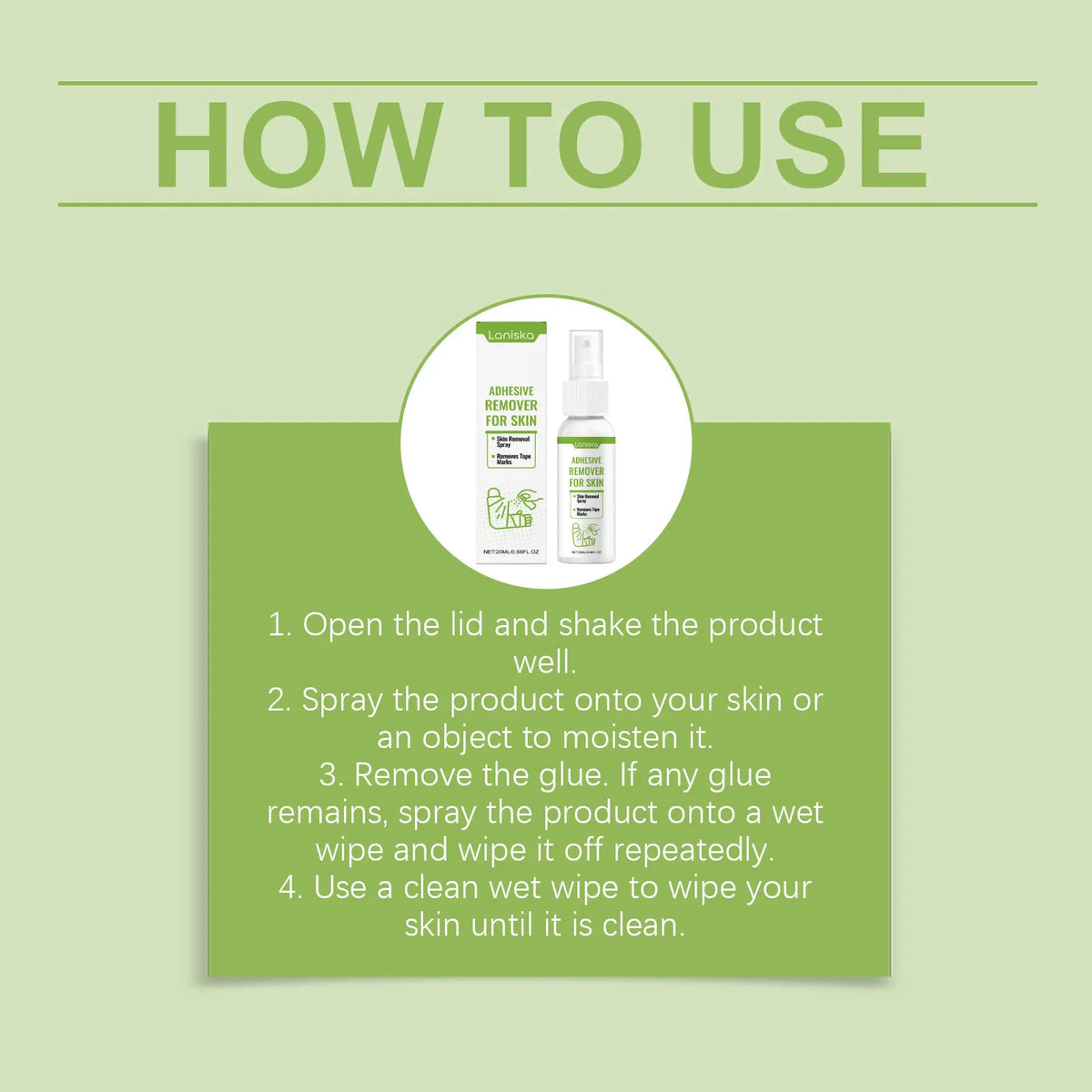 Adhesive Remover Spray for Skin Gentle Tape and Bandage Removal