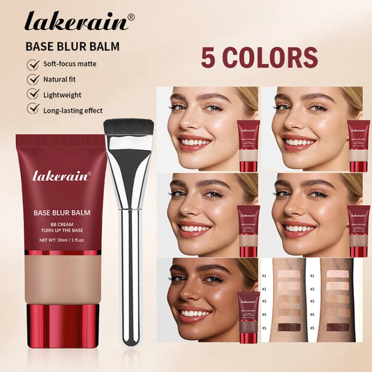 Blur Base Balm with Applicator Brush for a Natural Matte Finish