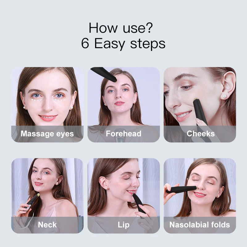 Eye Beauty Device with Heat and Vibration for Puffiness - 5