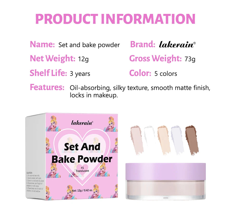 Loose Baking Setting Powder for a Long Lasting Matte Finish