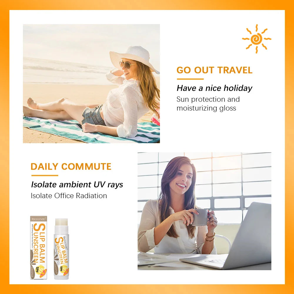 Sunscreen Lip Balm with SPF 30 UV Protection - 6