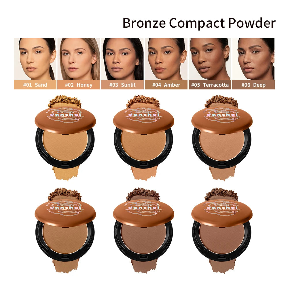 Matte Bronze Compact Powder for Flawless Buildable Coverage - 1
