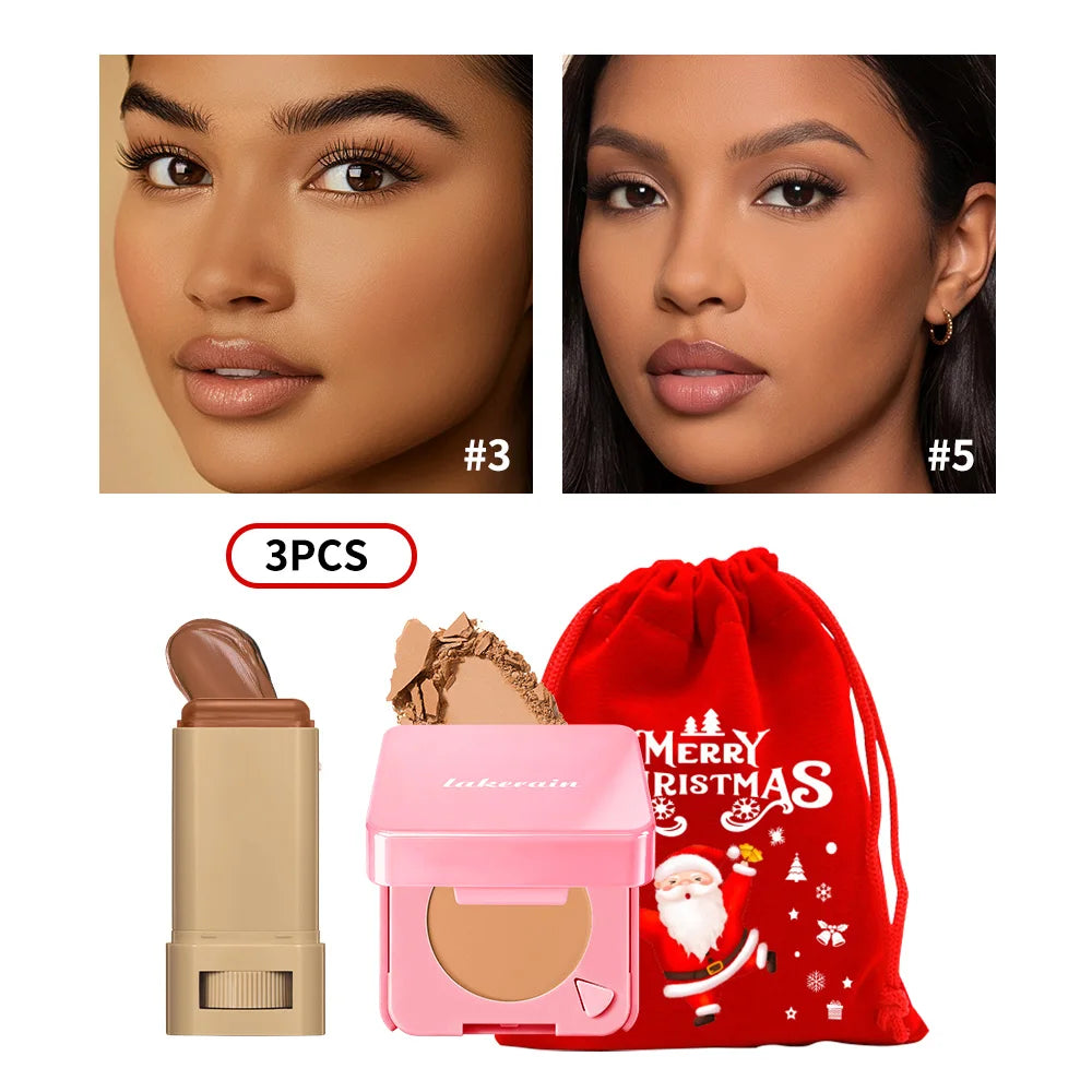 Foundation and Powder Makeup Set for a Flawless Matte Finish - 35