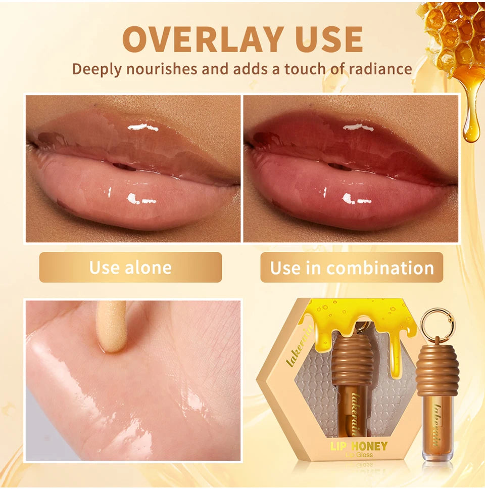 Honey Lip Gloss Set for Hydrating and Nourishing Lips - 10