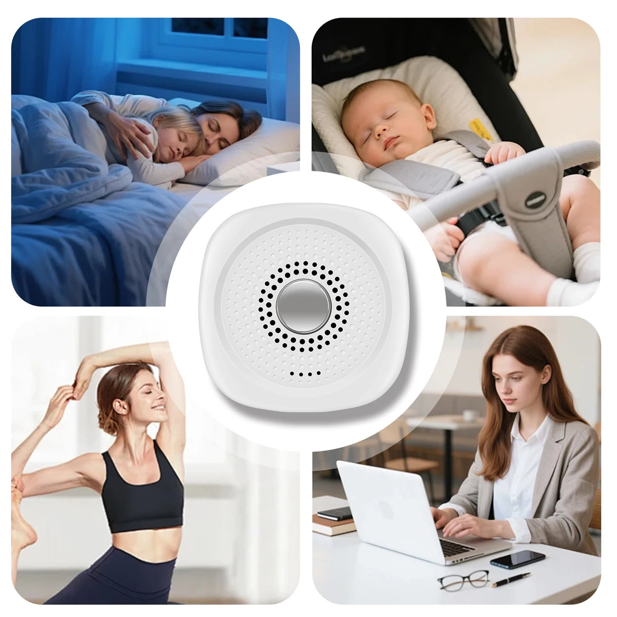 Portable White Noise Sound Machine with 8 Soothing Sounds
