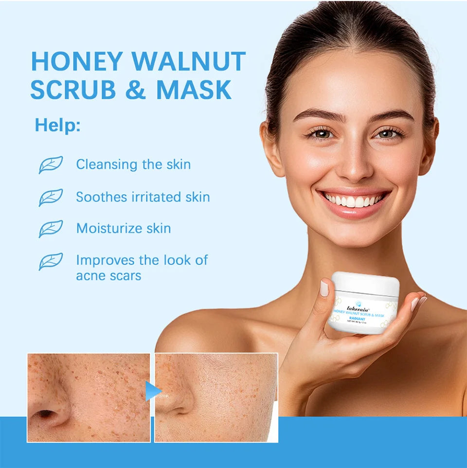 Honey Walnut Facial Scrub and Mask for Radiant Skin - 8