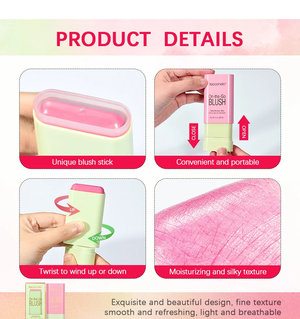 Eraser Blush Stick Natural Moisturizing Tinted Finish