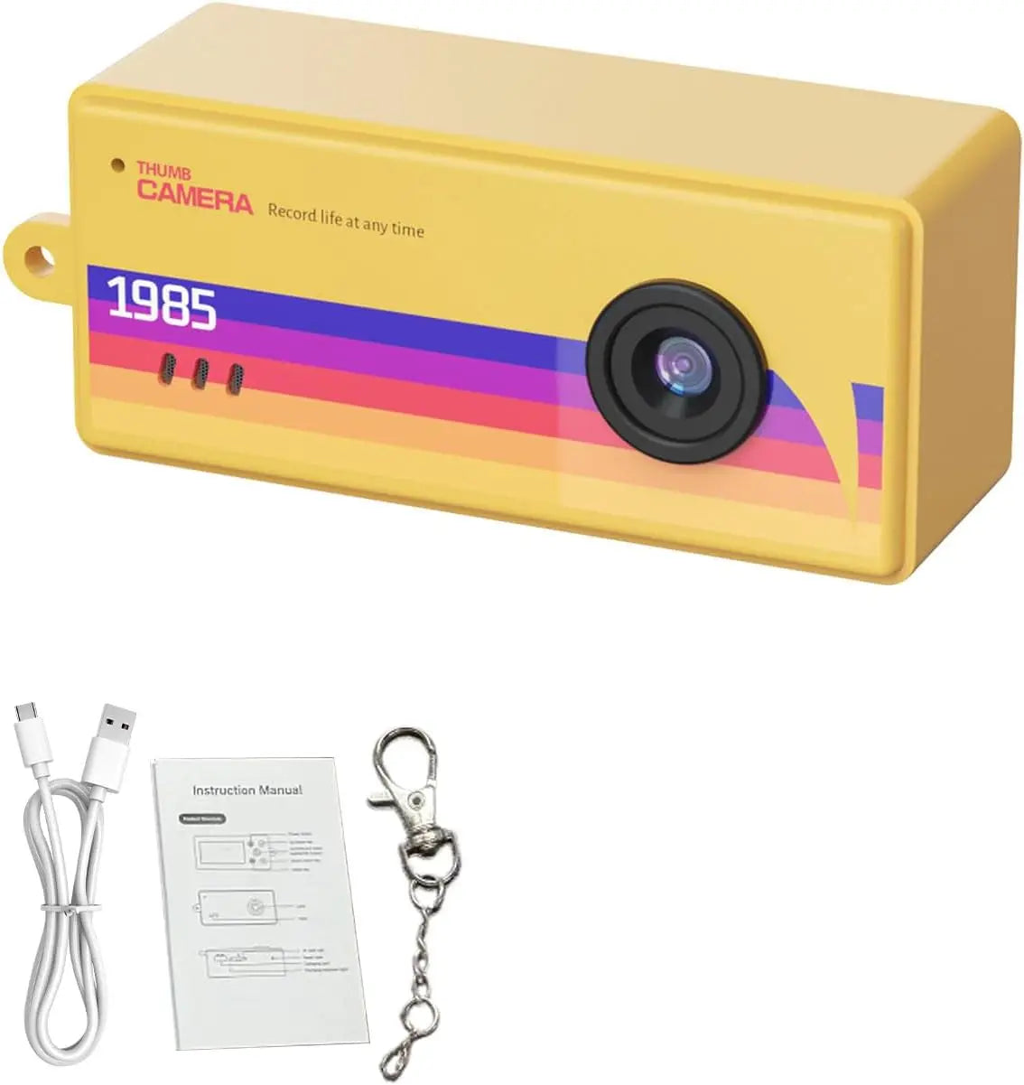 Mini Retro Keychain Camera with LCD Screen - 11