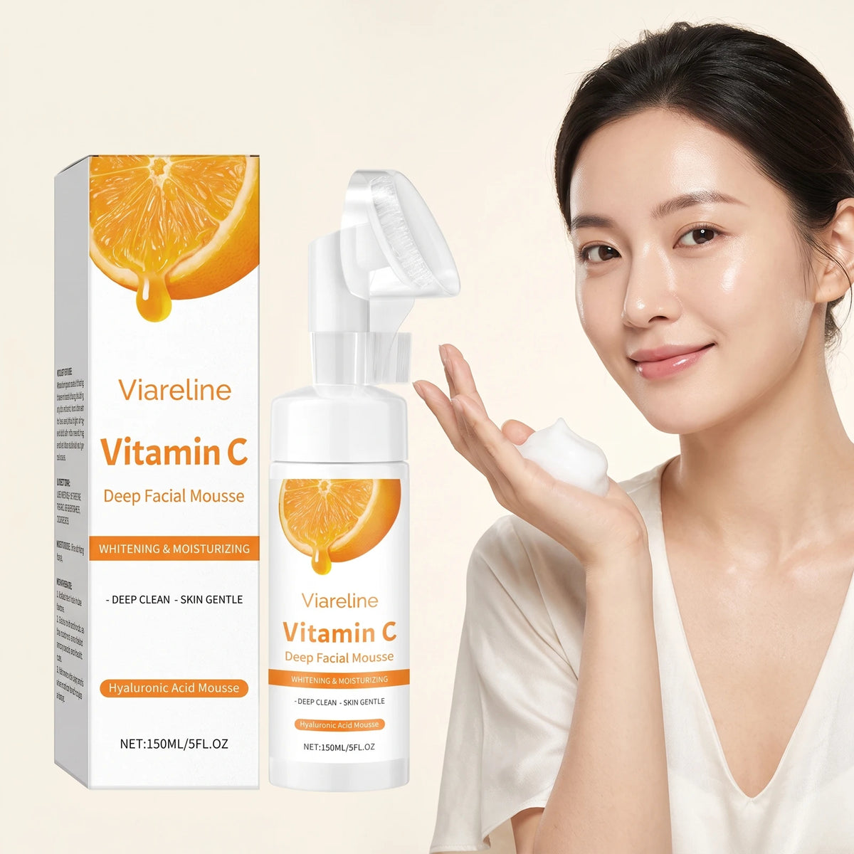 Vitamin C Facial Cleanser for Deep Pore Cleaning and Hydration