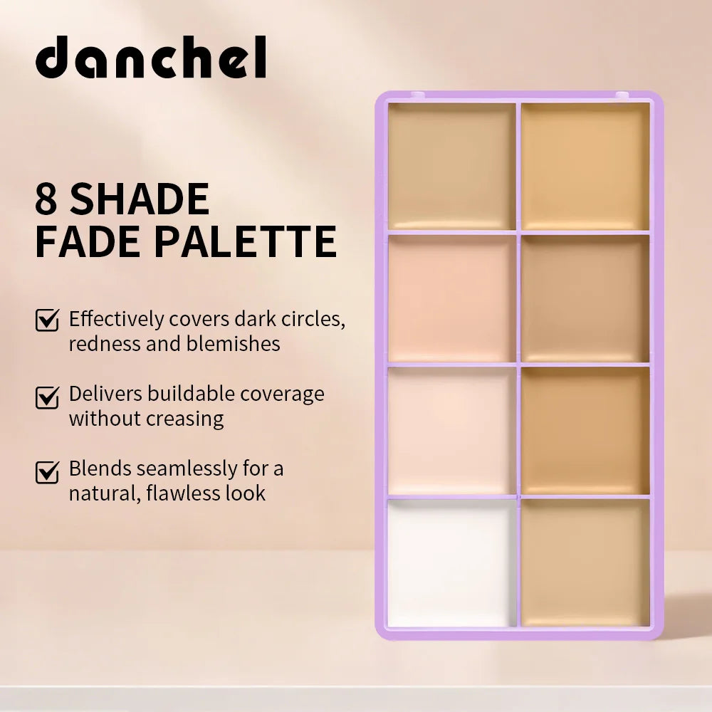 8 Shade Cream Concealer Palette for Full Coverage