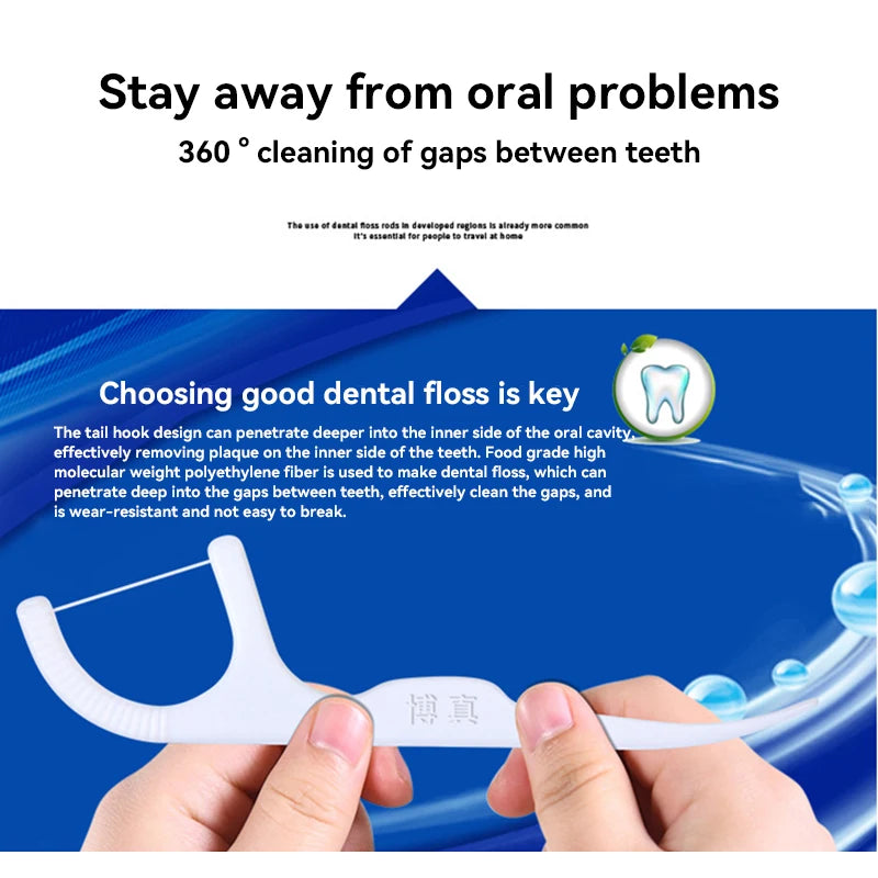 Portable Dental Floss Picks for Effective Daily Oral Cleaning